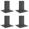 vidaXL Round Ground Anchor 4 pcs Anthracite 15 x 15 x 15 cm Metal