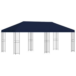 vidaXL Garden Gazebo 6 x 3 m Blue Polyester and Steel 190 gsm