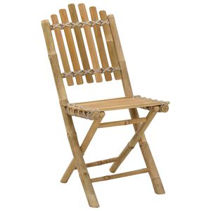 vidaXL Garden Chair Folding 4 pcs Natural 42 x 53 x 90 cm Bamboo