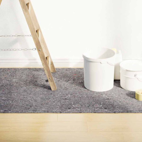 vidaXL Non-slip Painter Fleece 5 m 280 g/m&sup2; Grey