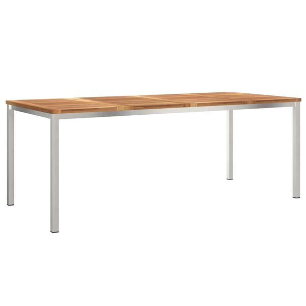 vidaXL DiningTable Brown 200 x 90 x 75 cm Solid Teak Wood