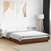 vidaXL Bed Frame with LED Lights without Mattress Brown Oak 120x190cm