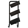 vidaXL 6-Basket Toy Storage Trolley Black Plastic