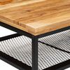 vidaXL Coffee Table Brown and Black 110 x 55 x 35 cm Solid Mango Wood