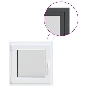 vidaXL Basement Window "RISOR" 50x50 cm Tilt&Turn DIN Left Anthracite