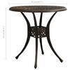 vidaXL Garden Table Bronze 78x78x72 cm Cast Aluminium