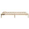 vidaXL Bed Frame Natural 90 x 200 cm Solid Pine Wood