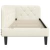 vidaXL Corner Bed Frame with Headboard Cream 80 x 200 cm Velvet