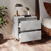 vidaXL Bed Cabinets & Solid Pinewood Legs 2 pcs Concrete Grey 40x35x50 cm