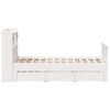 vidaXL Bookcase Bed without Mattress White 135x190 cm Double Solid Wood Pine