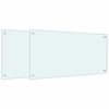 vidaXL Kitchen Backsplashes 2 pcs White 80x40 cm Tempered Glass