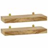 vidaXL Wall Shelf | Natural Teak | Solid teak wood | Medium | Wall mounting