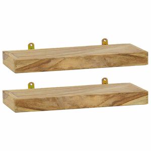 vidaXL Wall Shelves 2 pcs 40x15x4 cm Solid Wood Teak