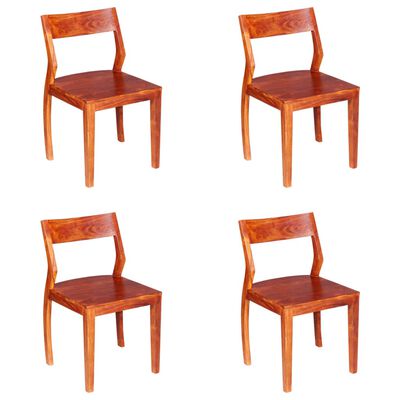 vidaXL Dining Chairs 4 pcs Solid Acacia Wood Sheesham