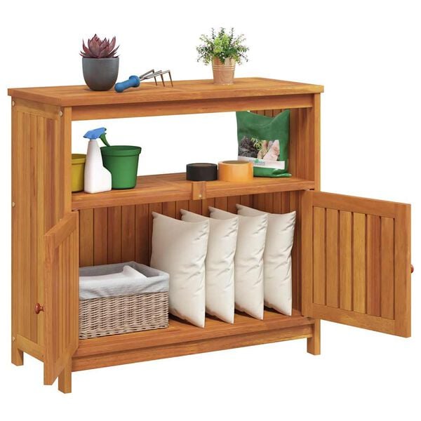 vidaXL Garden Console Table 80x35x75 cm Solid Wood Acacia