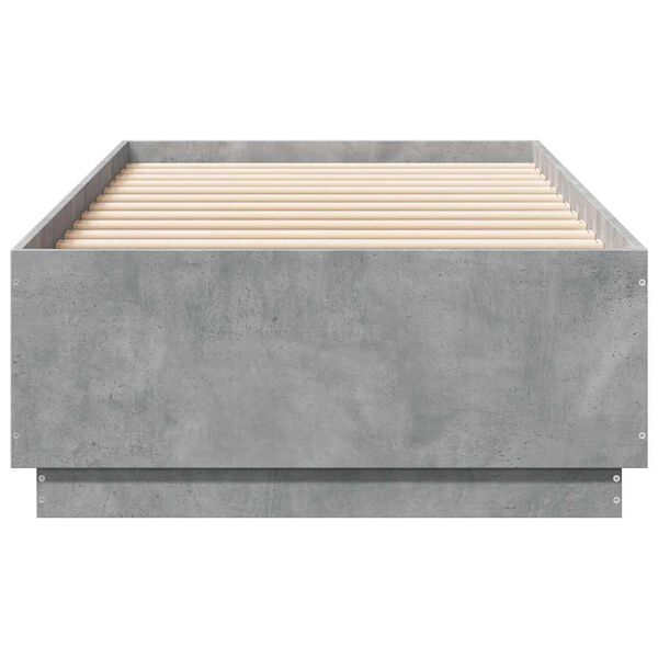 vidaXL Bed Frame without Mattress Concrete Grey 100x200 cm