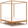 vidaXL Canopy Bed Frame without Mattress Solid Pine Wood 160x200 cm (283260+2x321987)