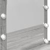vidaXL Dressing Table with LED Grey Sonoma 100x40x130 cm
