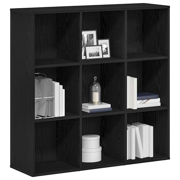 vidaXL Book Cabinet Black Oak 98x29x97.5 cm Engineered Wood