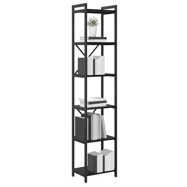 vidaXL Bookshelf Black Oak 40 x 30 x 189.5 cm Engineered Wood