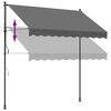 vidaXL Retractable Awning Anthracite 250x150 cm Fabric and Steel