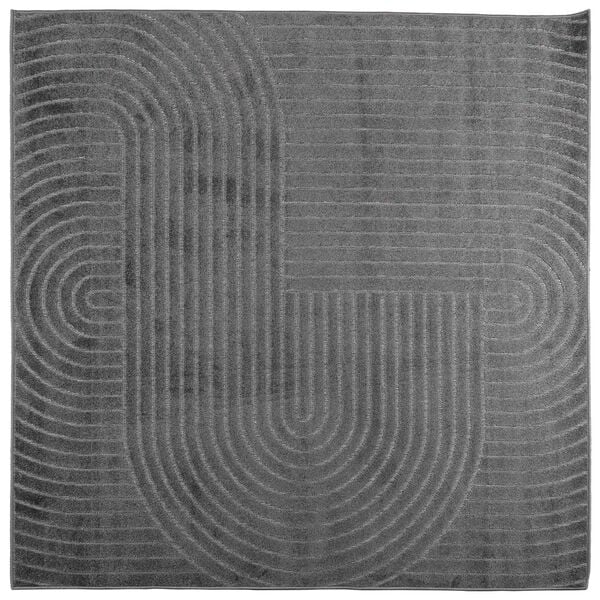 vidaXL Area Rugs Square HUARTE Anthracite 120 x 120 cm Polyester