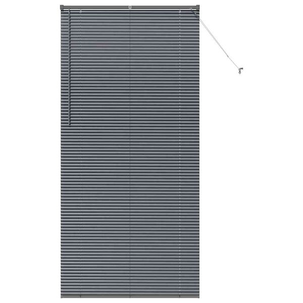 vidaXL Venetian Blinds Manual Dark Grey 220 x 100 cm Aluminium