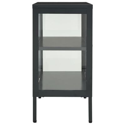 vidaXL Sideboard Anthracite 70x35x70 cm Steel and Glass
