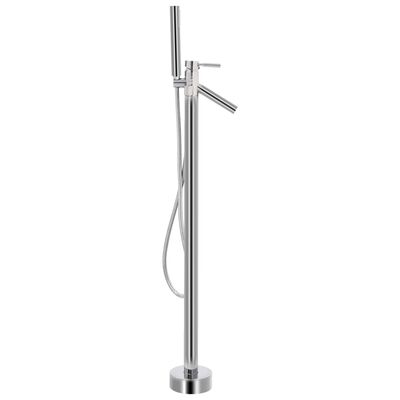 vidaXL Freestanding Bathtub and Faucet 204 L 110 cm Silver