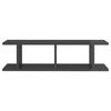 vidaXL Wall Shelves 2 pcs High Gloss Grey 75x18x20 cm Engineered Wood