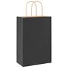 vidaXL Paper Bags 250 pcs with Handles Black 21x11x31 cm