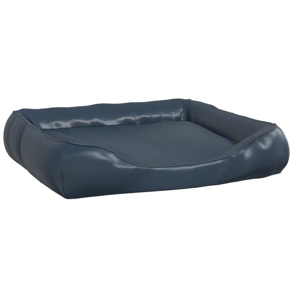 vidaXL Dog Bed Dark Blue 80x68x23 cm Faux Leather