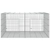 vidaXL 2-Panel Rabbit Cage 110x79x54 cm Galvanised Iron