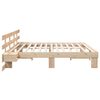 vidaXL Bed Frame with Headboard Brown 200 x 200 cm Solid Pine Wood