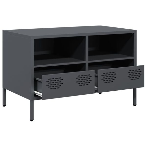 vidaXL TV Cabinet Anthracite 68x39x43.5 cm Cold-rolled Steel