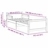 vidaXL Bed Frame with Headboard Wax Brown 80 x 200 cm Engineered Wood