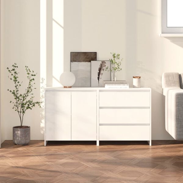 vidaXL 2 Piece Sideboard White Engineered Wood