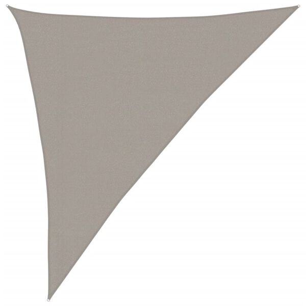 vidaXL Sunshade Sail 160 g/m&sup2; Triangular Light Grey 3x4x5 m HDPE
