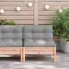 vidaXL Garden Sofa Armless with Cushions Solid Wood Douglas