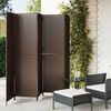 vidaXL Room Divider 5 Panels Brown Poly Rattan