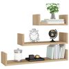 vidaXL Wall Display Shelf 3 pcs Sonoma Oak Engineered Wood