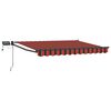vidaXL Manual Retractable Awning with LEDs Orange and Brown 3 x 2.5 m