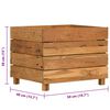 vidaXL Raised Bed 50x40x38 cm Recycled Teak Wood and Steel