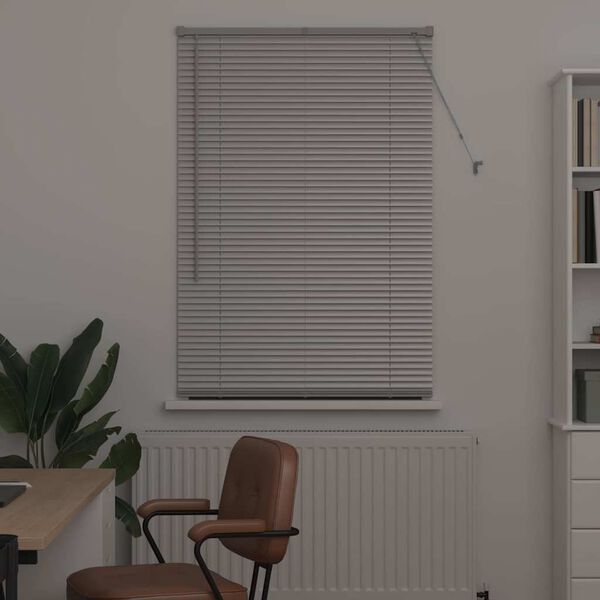 vidaXL Venetian Blinds Height Adjustable Silver 175 x 95 cm Aluminium