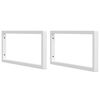 vidaXL Shelf Brackets for Washbasin 2 pcs White Rectangular Steel