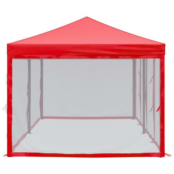 vidaXL Folding Party Tent with Sidewalls Red 3x6 m