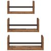 vidaXL Wall Shelf Set 3 pcs Old Wood 40 x 16 x 14 cm Engineered Wood