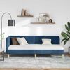 vidaXL Corner Bed Frame with Headboard Blue 80 x 200 cm Fabric