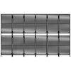 vidaXL Room Divider 6 Panels Black Poly Rattan
