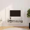 vidaXL Wall TV Cabinet High Gloss White 120x23.5x90 cm Engineered Wood